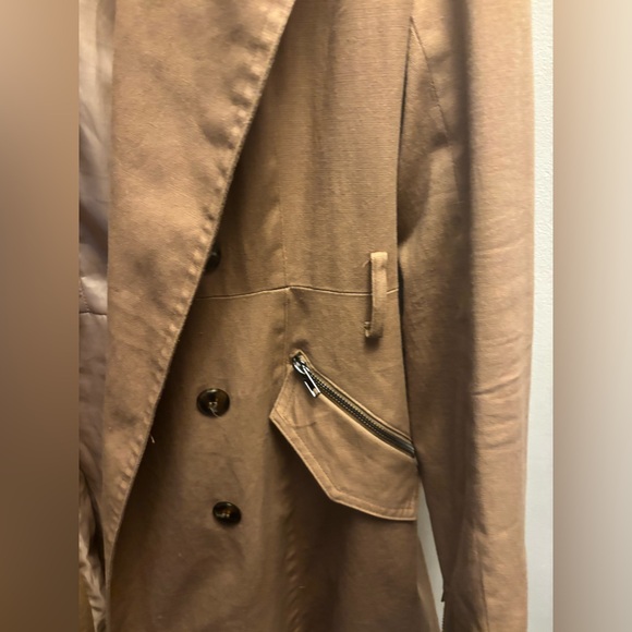 ASOS Camel Trench Coat Women’s Size 8 - Picture 4 of 4
